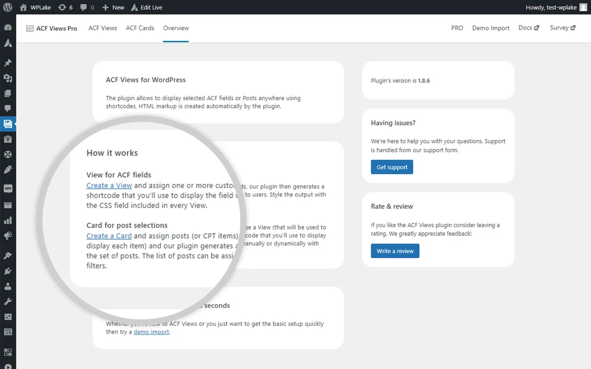 acf views overview