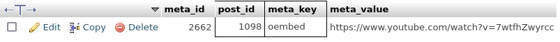 ACF oEmbed field saves the origin url in the Database.