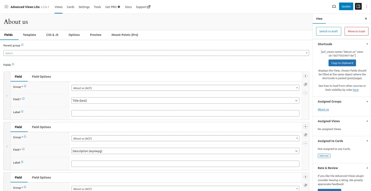 Introduction to the Advanced Views Framework