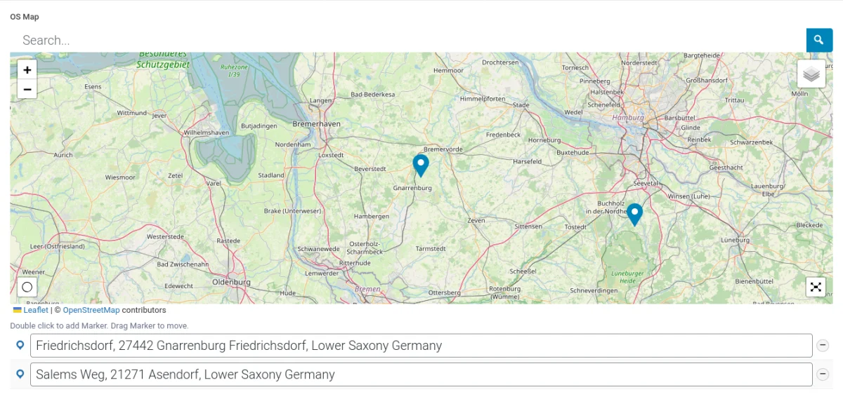 ACF OSM map field addon