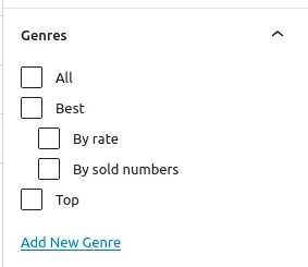 WordPress Taxonomy terms widget